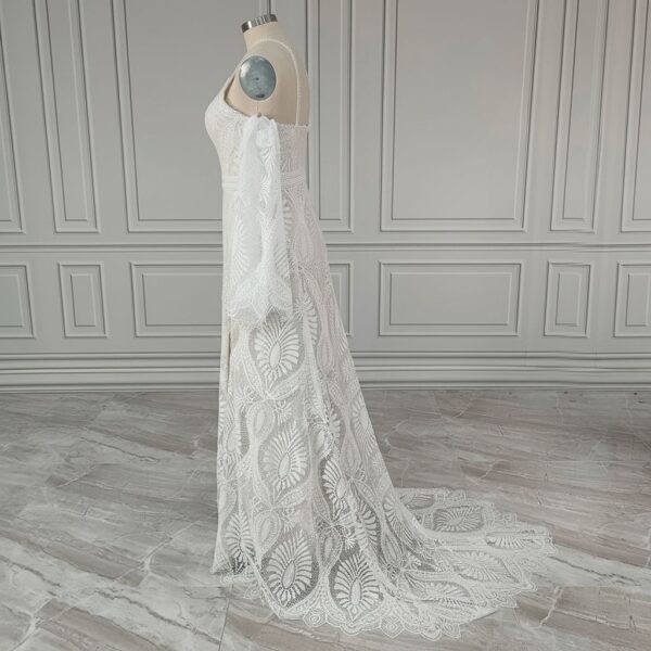ai-edited-1772993501710-29 Western Boho Wedding Dress with Detachable Flare Sleeves