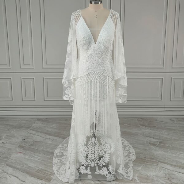 ai-edited-1774214671607-1 The Open Range Bride - Western Lace Wedding Dress