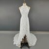 ai-edited-1776006551400-5 Halter Neck Wedding Dress, Floral Lace Bridal Gown, Open Back Fishtail Dress