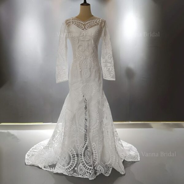 ai-edited-1776170519723-1 The Folklore Gown — Boho Long Sleeve Lace Wedding Dress