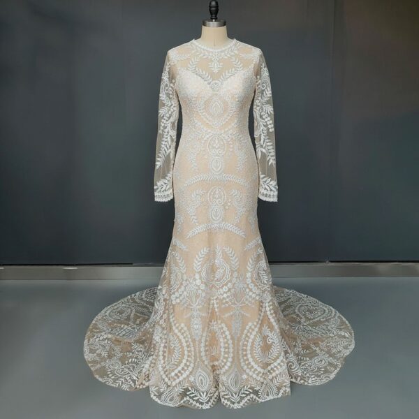 ai-edited-1776170528464-5 The Folklore Gown — Boho Long Sleeve Lace Wedding Dress