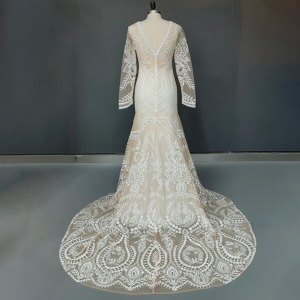ai-edited-1776170532627-7 The Folklore Gown — Boho Long Sleeve Lace Wedding Dress