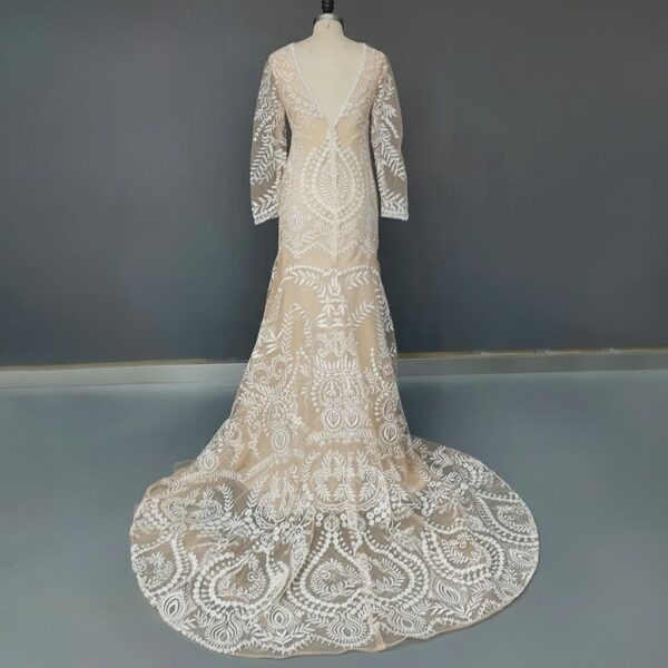 ai-edited-1776170544285-13 The Folklore Gown — Boho Long Sleeve Lace Wedding Dress