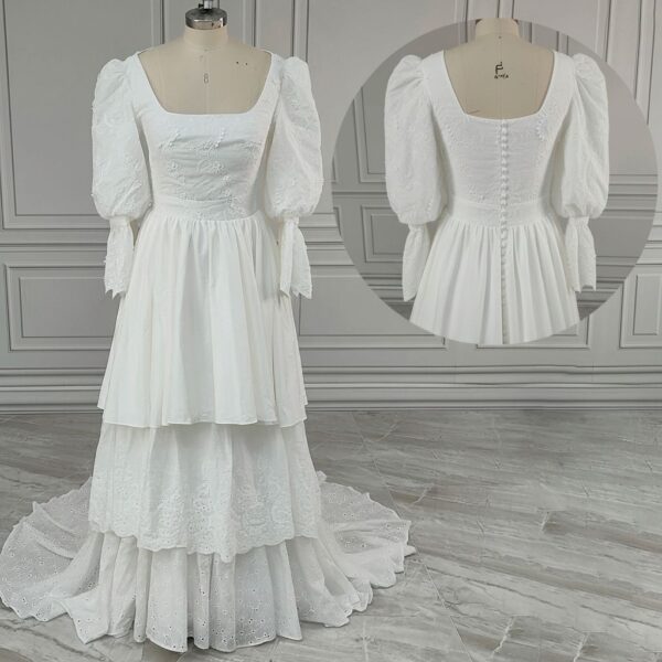 ai-edited-1776599936672-2 Vintage Broderie Anglaise Wedding Dress with Tiered Eyelet Lace Skirt