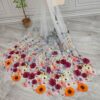 Colorful Wildflower Embroidered Veil Colorful Wildflower Embroidered Veil