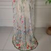 Floral Embroidered Tulle Maxi Dress The Honeyblossom Veil, a wildflower wedding veil embroidered all over with poppies, daisies and ferns