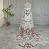 Floral Embroidered White Gown Floral Embroidered White Gown