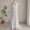 Patterned White Lace Gown Patterned White Lace Gown