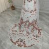 Pink Copper Floral Embroidered Lace Pink Copper Floral Embroidered Lace