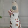 White Floral Embroidered Strapless Dress White Floral Embroidered Strapless Dress