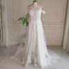 White Lace Off Shoulder Gown