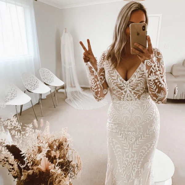 S6b74875211cb46f9a0a09390285244e4z.webp Ever After Elegance Boho Wedding Dress