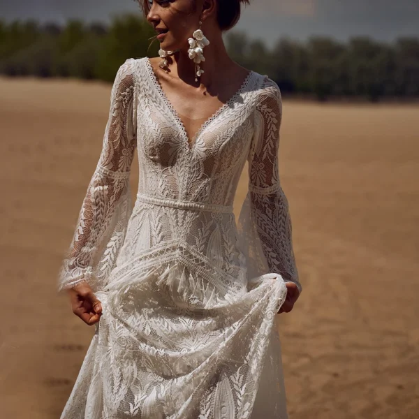 Sierra Dream Tassel Bell Sleeve Wedding Dress
