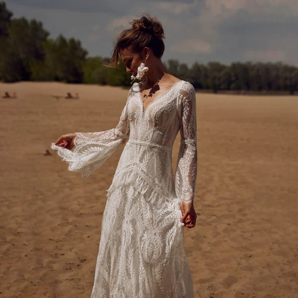 Sierra Dream Tassel Bell Sleeve Wedding Dress