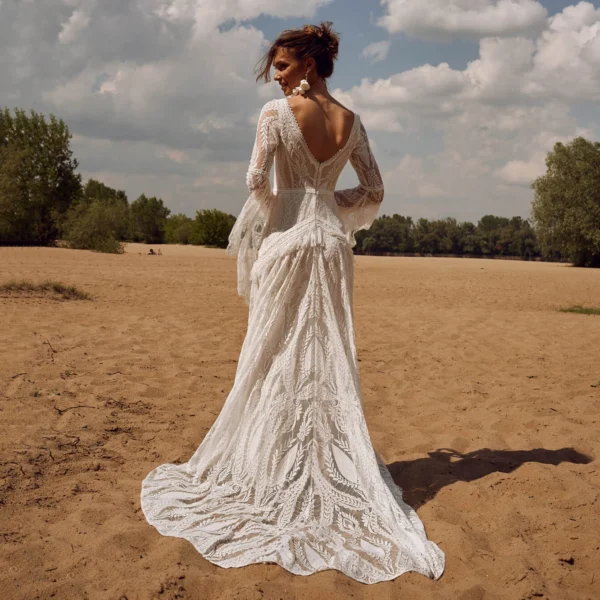 Sierra Dream Tassel Bell Sleeve Wedding Dress
