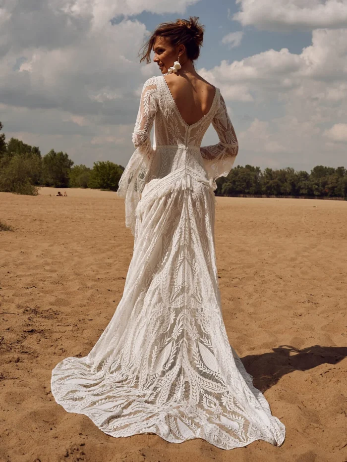 Sierra Dream Tassel Bell Sleeve Wedding Dress