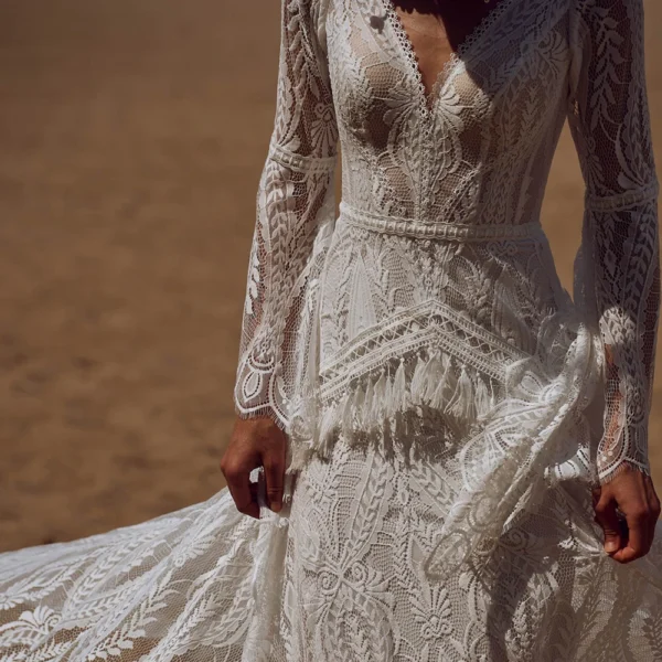 Sierra Dream Tassel Bell Sleeve Wedding Dress