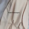 Nude and champagne lining colour comparison for lace wedding dress
