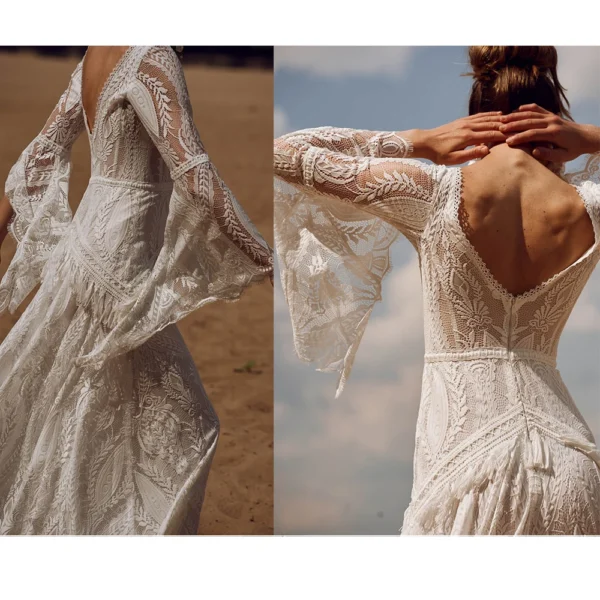 Sierra Dream Tassel Bell Sleeve Wedding Dress
