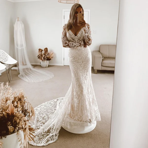 Sedf119500f65412ea78e190c49314915I.webp Ever After Elegance Boho Wedding Dress