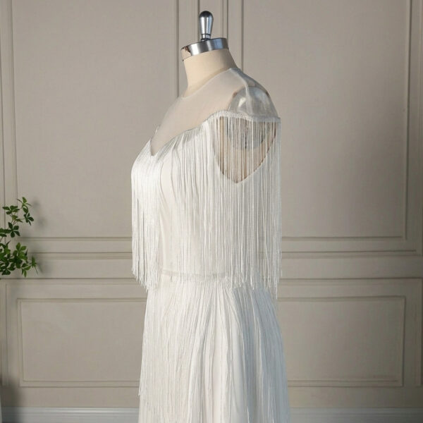 Wild West Romance Fringe Wedding Dress4 Wild West Romance Fringe Wedding Dress