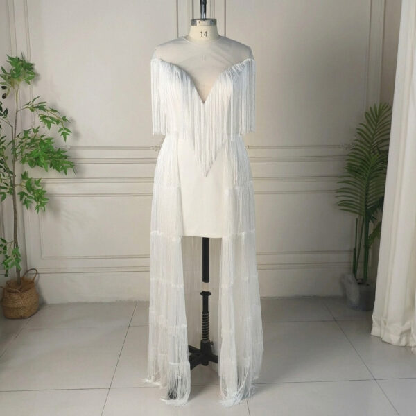 Wild West Romance Fringe Wedding Dress5 Wild West Romance Fringe Wedding Dress