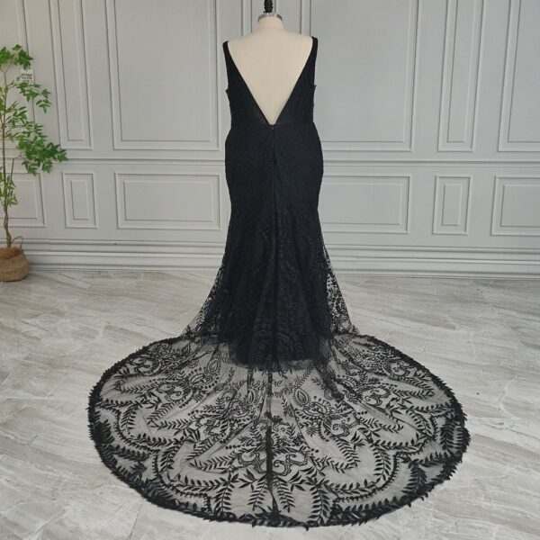 Black Floral Lace Gown Black Floral Lace Gown