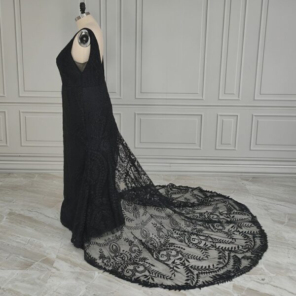 Black Floral Lace Gown Black Floral Lace Gown