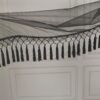 Black Sheer Tassel Shawl