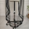 Black Sheer Tassel Wrap