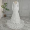 Boho White Lace Wedding Gown