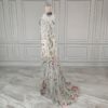 Floral Embroidered Sheer Gown