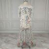 Floral Embroidered White Maxi Dress