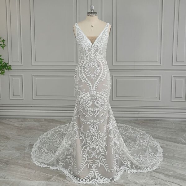 Ornate White Lace Wedding Gown Ornate White Lace Wedding Gown