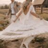 Wild West Romance Fringe Wedding Dress