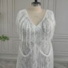 White Fringe Lace Maxi Dress White Fringe Lace Maxi Dress