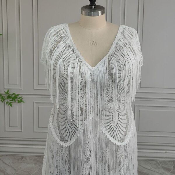 White Fringe Lace Maxi Dress White Fringe Lace Maxi Dress