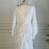 White Lace Bell Sleeve Gown