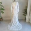 White Lace Boho Wedding Dress