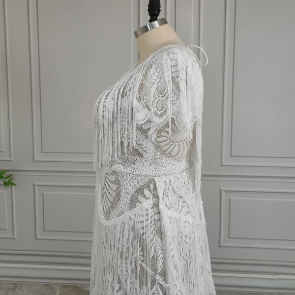 White Lace Fringe Dress White Lace Fringe Dress
