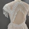 White Lace Fringe Wedding Dress