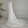 White Lace Long Sleeve Gown