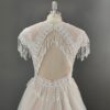 White Lace Tassel Fringe Gown