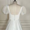 White Puff Sleeve Bridal Dress