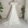 White Puff Sleeve Bridal Gown