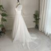 White Puff Sleeve Wedding Gown