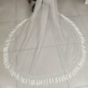 White Tulle Tassel Veil