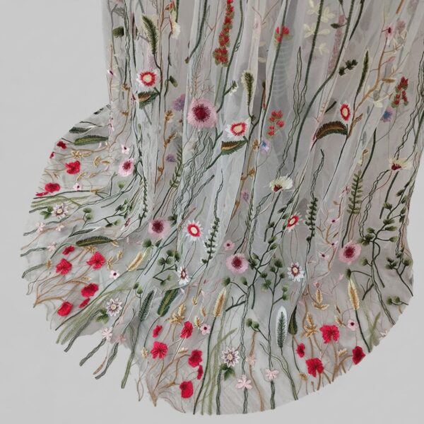 Wildflower Embroidered Mesh Skirt