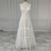 Blush Lace Tiered Tulle Gown Blush Lace Tiered Tulle Gown