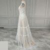 Champagne Tiered Tulle Wedding Gown Champagne Tiered Tulle Wedding Gown